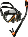 シュノーケリング マリンスポーツ Pano 4 & Supernova Dry (Black/Orange/Black)シュノーケリング マリンスポーツ
