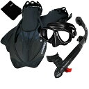 シュノーケリング マリンスポーツ 285890-ABk-MLXL, Snorkeling Purge Mask Dry Snorkel Fins Mesh Bag Setシュノーケリング マリンスポーツ