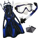 シュノーケリング マリンスポーツ PROMATE Snorkeling Scuba Dive SIDE-VIEWED PURGE Mask Fins Dry S...