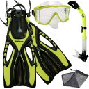 シュノーケリング マリンスポーツ PROMATE Snorkeling Scuba Dive SIDE-VIEWED PURGE Mask Fins Dry S...