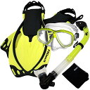 シュノーケリング マリンスポーツ PROMATE Snorkeling Scuba Dive DRY Snorkel PURGE Mask Fins Gear ...