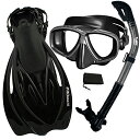 シュノーケリング マリンスポーツ Snorkeling set Snorkel PURGE Mask Fins Combo Set, BkTi, SMシュノーケ...