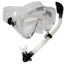 シュノーケリング マリンスポーツ Promate Snorkeling Scuba Dive Mask Dry Snorkel Gear Set, Clearシ...