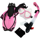 シュノーケリング マリンスポーツ Promate Snorkeling Mask Dry Snorkel Fins Mesh Gear Bag Set 7590...