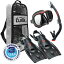 Ρ ޥ󥹥ݡ UP-2521B-BKR-M TUSA Sport Adult Powerview Mask, Dry Snorkel, and Fins Travel Set, Medium, Black/RedΡ ޥ󥹥ݡ UP-2521B-BKR-M