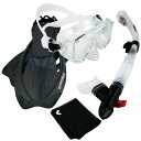 シュノーケリング マリンスポーツ Promate 9990, Clr/Bk, ML/XL, Snorkeling Scuba Dive Panoramic PU...