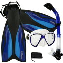 シュノーケリング マリンスポーツ Promate Deluxe Snorkeling Gear Scuba Diving Fins Mask Dry Snork...