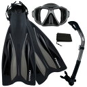 シュノーケリング マリンスポーツ Promate Deluxe Snorkeling Gear Scuba Diving Fins Mask Dry Snork...