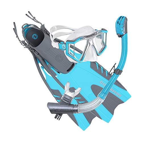 シュノーケリング マリンスポーツ LEPUSHPDJ6627 U.S. Divers Lux Mask Fins Snorkel GoPro Ready Set, Aqua with GoPro Camera Mount, Small/Medium(Men 4-8.5, Women 5-9.5)…,SR239O4343SMシュノーケリング マリンスポーツ LEPUSHPDJ6627