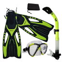 シュノーケリング マリンスポーツ Promate Snorkeling Scuba Dive Fins Mask Snorkel Set w/Mesh Bag,...