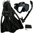 シュノーケリング マリンスポーツ Promate Scuba Diving Snorkeling Extra-Wide Mask Snorkel Fins Ge...