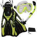 シュノーケリング マリンスポーツ Promate Scuba Diving Snorkeling Extra-Wide Mask Snorkel Fins Ge...