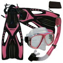 シュノーケリング マリンスポーツ Promate Snorkeling Scuba Diving Mask Snorkel Fins Gear Set w/Me...