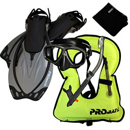 シュノーケリング マリンスポーツ 859001-Ti/Bk-MLXL, Snorkeling Vest Mask Dry Snorkel Fins Mesh Gear Bag Setシュノーケリング マリンスポーツ