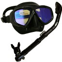 シュノーケリング マリンスポーツ Promate Snorkeling Scuba Dive DRY Snorkel Mask w/COLOR CORRECTI...
