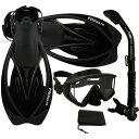 シュノーケリング マリンスポーツ Promate Snorkeling Panoramic Mask Dry Snorkel Scuba Dive Fins S...