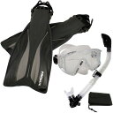 シュノーケリング マリンスポーツ PROMATE Deluxe Snorkeling Panoramic Mask Dry Snorkel Scuba Dive...