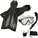 シュノーケリング マリンスポーツ PROMATE Deluxe Snorkeling Panoramic Mask Dry Snorkel Scuba Dive...