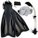 シュノーケリング マリンスポーツ Promate ForcePace Fins Dry Snorkel Scuba Diving Mask Snorkeling...