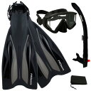 シュノーケリング マリンスポーツ PROMATE Deluxe Side-View Mask Semi-Dry Snorkel Snorkeling Fins ...