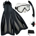 シュノーケリング マリンスポーツ PROMATE Deluxe Side-View Mask Semi-Dry Snorkel Snorkeling Fins ...