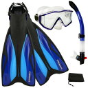 シュノーケリング マリンスポーツ Promate Deluxe Side-View Mask Semi-Dry Snorkel Snorkeling Fins ...