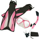 シュノーケリング マリンスポーツ Promate Deluxe Snorkeling Gear Scuba Diving Fins Mask Dry Snork...