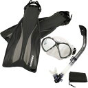 シュノーケリング マリンスポーツ Promate Deluxe Snorkeling Gear Scuba Diving Fins Mask Dry Snork...