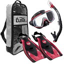 シュノーケリング マリンスポーツ UP-3521QB-MDR-L TUSA Sport Adult Black Series Visio Tri-Ex Mask...