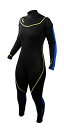 シュノーケリング マリンスポーツ 1003469 Deep See Women's 3mm Jumpsuit, Black/Royal Blue, Size 5...