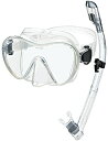 シュノーケリング マリンスポーツ PAQFMSC-CL Phantom Scuba Diving Snorkeling Freediving Mask Snorkel Set, Clearシュノーケリング マリンスポーツ PAQFMSC-CL