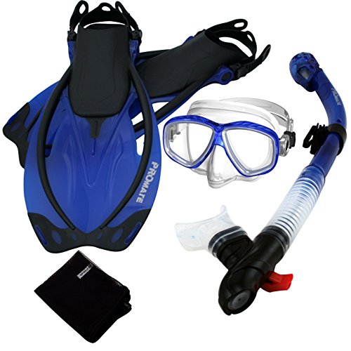 Ρ ޥ󥹥ݡ 285890-t.Blue-MLXL, Snorkeling Purge Mask Dry Snorkel Fins Mesh Bag SetΡ ޥ󥹥ݡ