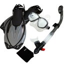 シュノーケリング マリンスポーツ Promate Snorkeling Mask Dry Snorkel Fins Mesh Gear Bag Set 7590...
