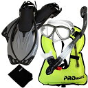 シュノーケリング マリンスポーツ Promate 859001-Titanium-MLXL, Snorkeling Vest Mask Snorkel Fins...