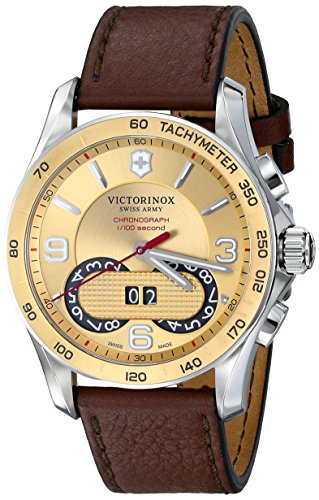 ӻ ӥȥΥå   241617 Victorinox Unisex 241617 Chrono Classic Two-Tone Stainless Steel Watch with Brown Leather Bandӻ ӥȥΥå   241617