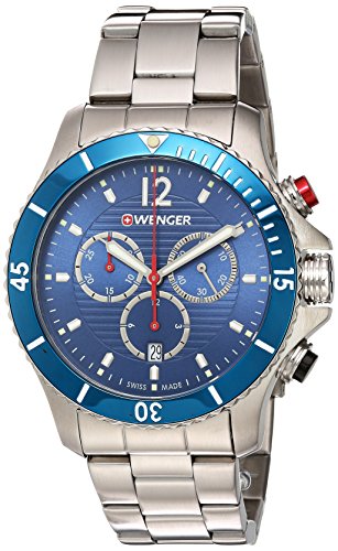 ウェンガー 腕時計（メンズ） 腕時計 ウェンガー スイス メンズ 腕時計 01.0643.111 Wenger Men's 'Seaforce Chrono' Swiss Quartz Stainless Steel Casual Watch, Color:Silver-Toned (Model: 01.0643.111)腕時計 ウェンガー スイス メンズ 腕時計 01.0643.111