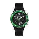 腕時計 フィリップ ステイン メンズ 33-XGRN-RB Philip Stein Dual Time Zone Chronograph Analog Display Japanese Quartz Watch Black Rubber Band Green rotating bezel Dial with Extreme Frame Natural Frequency Te腕時計 フィリップ ステイン メンズ 33-XGRN-RB