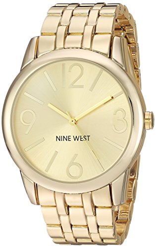 腕時計 ナインウェスト レディース NW/1578CHGB Nine West Women's NW/1578CHGB Champagne Dial Gold-Tone Bracelet Watch腕時計 ナインウェスト レディース NW/1578CHGB