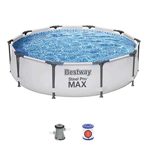 プール ビニールプール ファミリープール オーバルプール 家庭用プール 56407 Bestway Steel Pro MAX 10 Foot x 30 Inch Round Metal Frame Above Ground Outdoor Backyard Swimming Pool Seプール ビニールプール ファミリープール オーバルプール 家庭用プール 56407