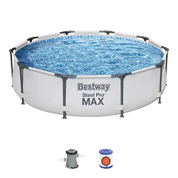 プール ビニールプール ファミリープール オーバルプール 家庭用プール 56407 【送料無料】Bestway 56407 Steel Pro Above Ground, 10ft x 30in | Frame Pool Set w/Filter Pump, 10-Fプール ビニールプール ファミリープール オーバルプール 家庭用プール 56407