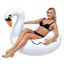 フロート プール 水遊び 浮き輪 PT-SWAN-01 GoFloats Swan Party Tube Inflatable Raft, Float In S...