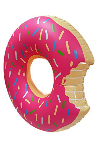 t[g v[ V  SplashNmore Inflatable Donut Float For Beach or Pool - 4 FEET ! ! ! (STRAWBERRY FROSTED)t[g v[ V 