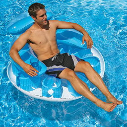 フロート プール 水遊び 浮き輪 06481 Poolmaster Water Pop Circular Swimming Pool Float Lounge, Blue Largeフロート プール 水遊び 浮き輪 06481