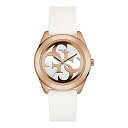 rv QX GUESS fB[X W0911L5 Guess G Twist White Dial Silicone Strap Ladies Watch W0911L5rv QX GUESS fB[X W0911L5