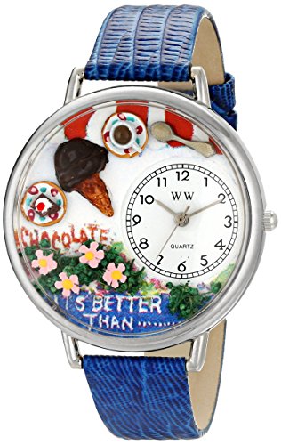 腕時計 気まぐれなかわいい プレゼント クリスマス ユニセックス WHIMS-U0310007 【送料無料】Whimsical Gifts Chocolate Lover Watch in Silver Large Style腕時計 気まぐれなかわいい プレゼント クリスマス ユニセックス WHIMS-U0310007