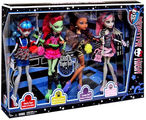 モンスターハイ 人形 ドール BBR96 Monster High Ghoul 039 s Night Out 4 Doll Set Rochelle Goyle - Clawdeen Wolf - Ghoulia Yelps Venus McFlytrapモンスターハイ 人形 ドール BBR96