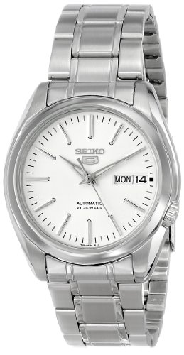 楽天angelica腕時計 セイコー メンズ SNKL41 SEIKO SNKL41 Automatic Watch for Men 5-7S Collection - White Dial with Luminous Silver Hands, Day/Date Calendar, Stainless Steel Case & Bracelet腕時計 セイコー メンズ SNKL41