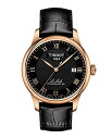 腕時計 ティソ メンズ T0064073605300 Tissot Mens Le Locle Powermatic 80 316L Stainless Steel case with Rose Gold PVD Coating Automatic Watches, Black, Leather, 19 (T0064073605300)腕時計 ティソ メンズ T0064073605300