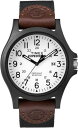 腕時計 タイメックス メンズ TW4B08200 Timex Men's Expedition Acadia 40mm Watch ? Black Case Black Dial with Black & Brown Leather & Fabric Strap腕時計 タイメックス メンズ TW4B08200