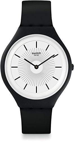 スキン 腕時計 スウォッチ レディース SVUB100 Swatch Skin Skinnoir White Dial Silicone Strap Unisex Watch SVUB100腕時計 スウォッチ レディース SVUB100
